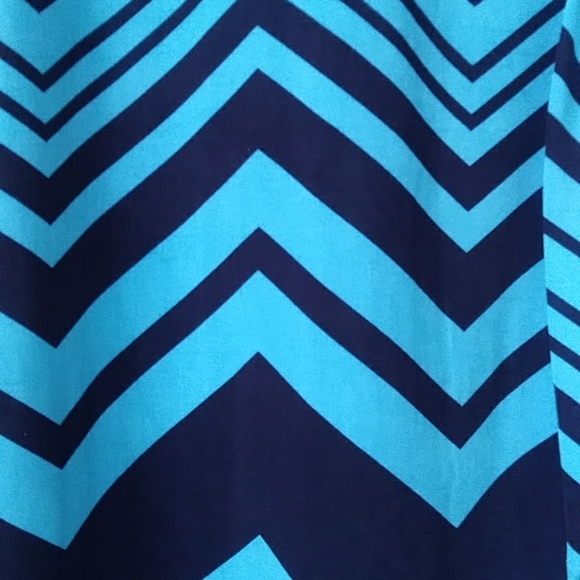 Vintage Lucy Lucy Love Chevron Maxi Side Tie A-Line Skirt XS Blue Navy - Picture 5 of 13